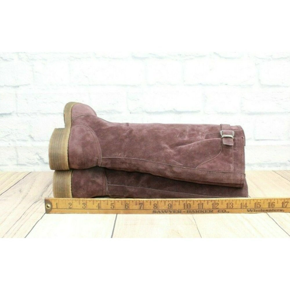 Muk Luks Purple Suede Pull On Knee High Barbie Snowflake Snow Boots Size 8 - Picture 10 of 12